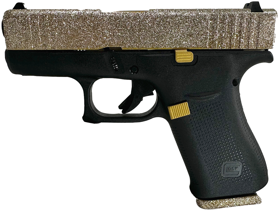 GLOCK 43X 9MM GLITTER GUNZ MIDAS - Pistols